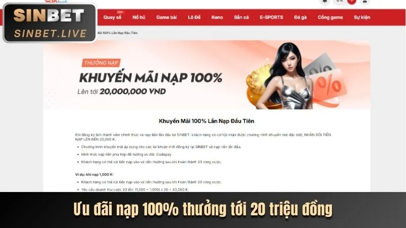 Ưu đãi nạp tiền hàng ngày Thabet